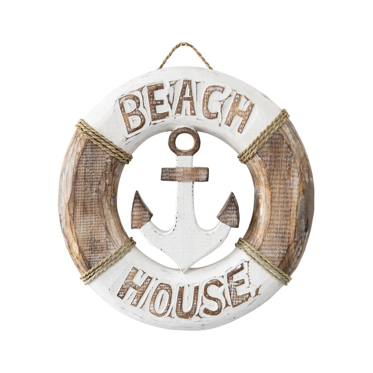 Coastal 'BEACH HOUSE' Handcrafted Beach Sign 30cm