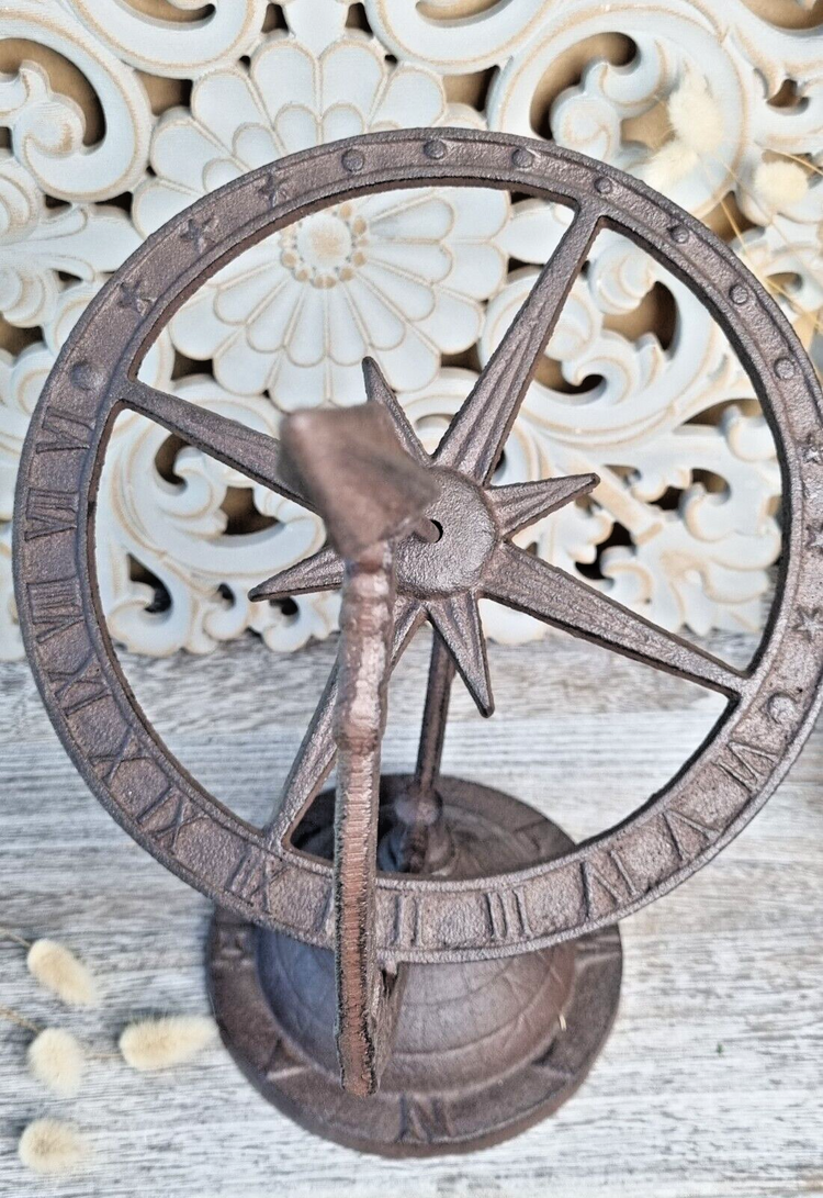 Cast Iron Sundial Armillary Sphere Garden Art 40cm