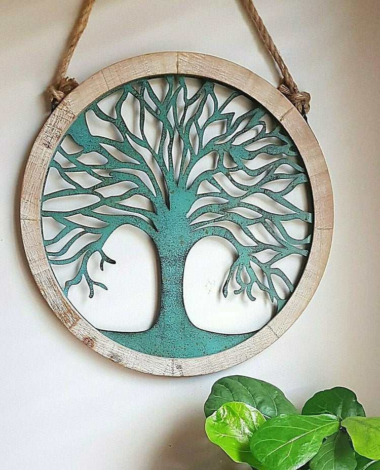 Rustic Hanging Tree of Life Wall Art 48cm