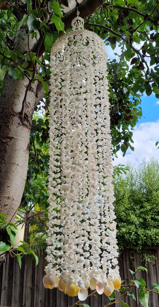 Coastal Shell Chandelier Hanging Windchime 130cm