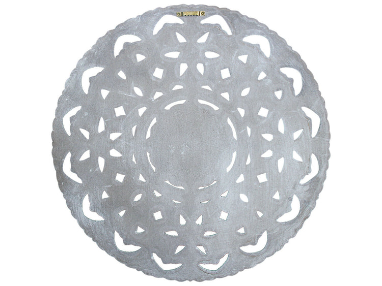 Hamptons Coastal White Wash Large Wood Carved Wall Art Home Decor Mandala 50cm