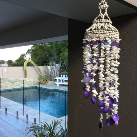 Coastal Shell & Butterfly Hanging Windchime. Various colours!