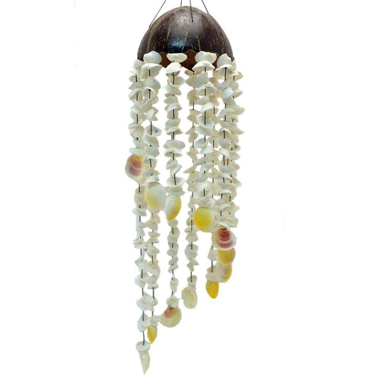 Coastal Coconut Shell Hanging Windchime 70cm