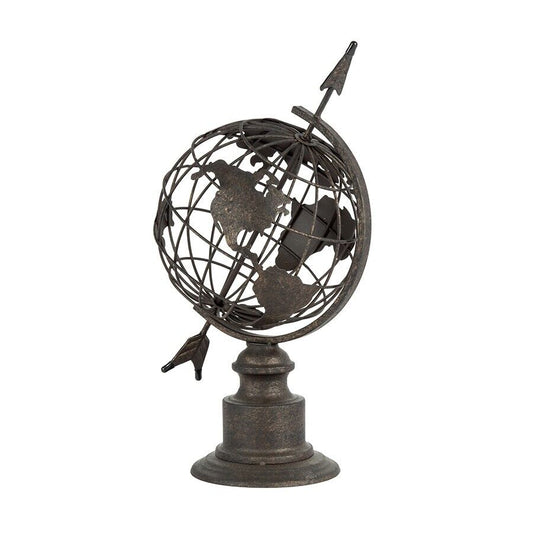 Globe with Arrow Metal Ornament 40cm